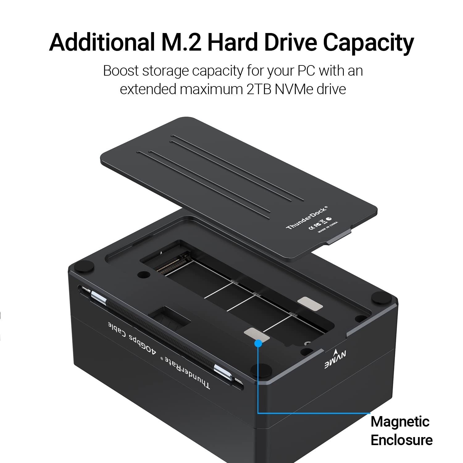 Gan Thunderbolt 3 Dock, Jeyi 8 In 1 Dual Thunderbolt 3 Docking Station With Nvme M.2 Expansion, 8K Dp,60W Pd, Usb A 10Gbps   Thu