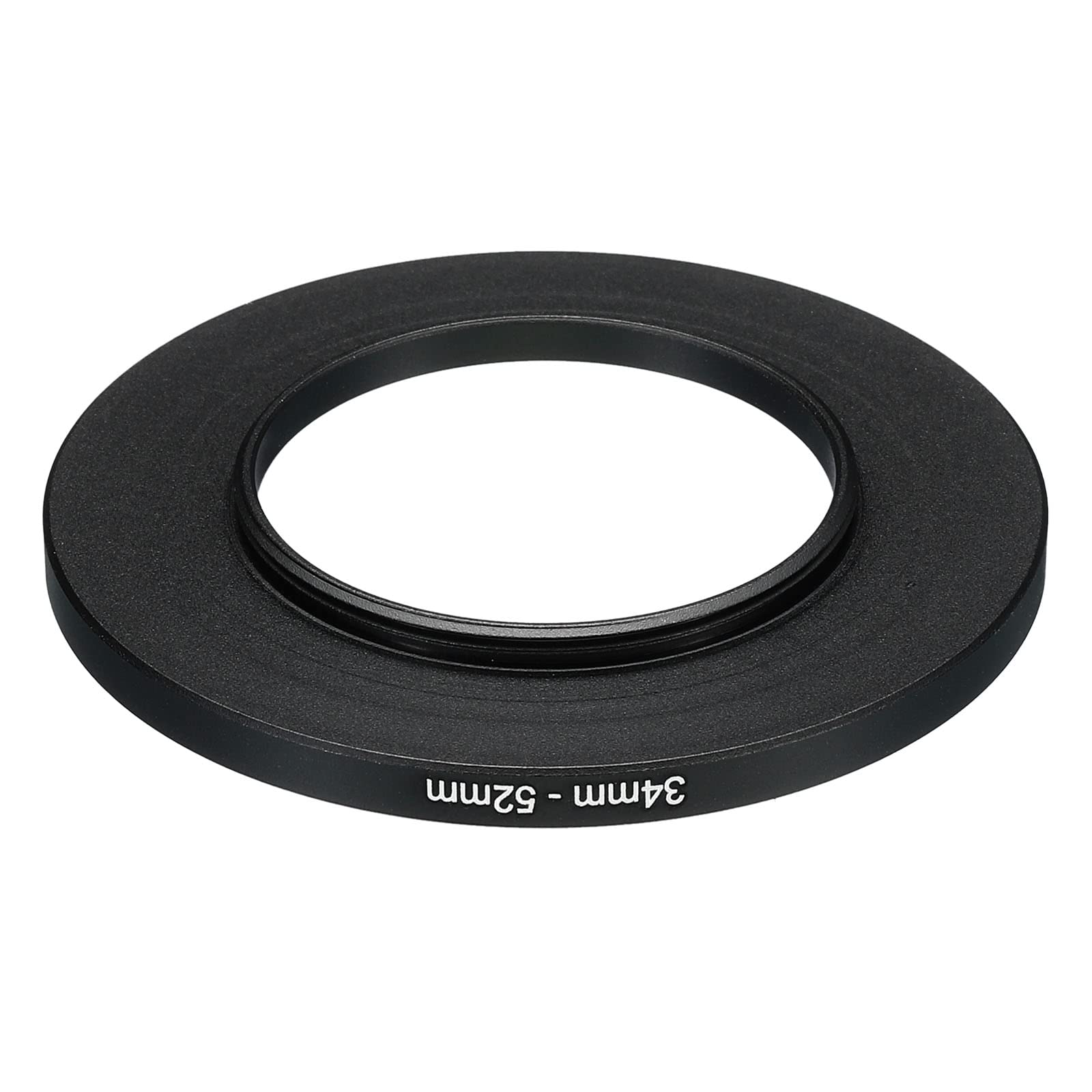 Patikil 34Mm 52Mm Metal Step Up Ring, Camera Lens Filter Adapter Ring Aluminum Filter Adapter Ring For Camera Lenses Hood, Black