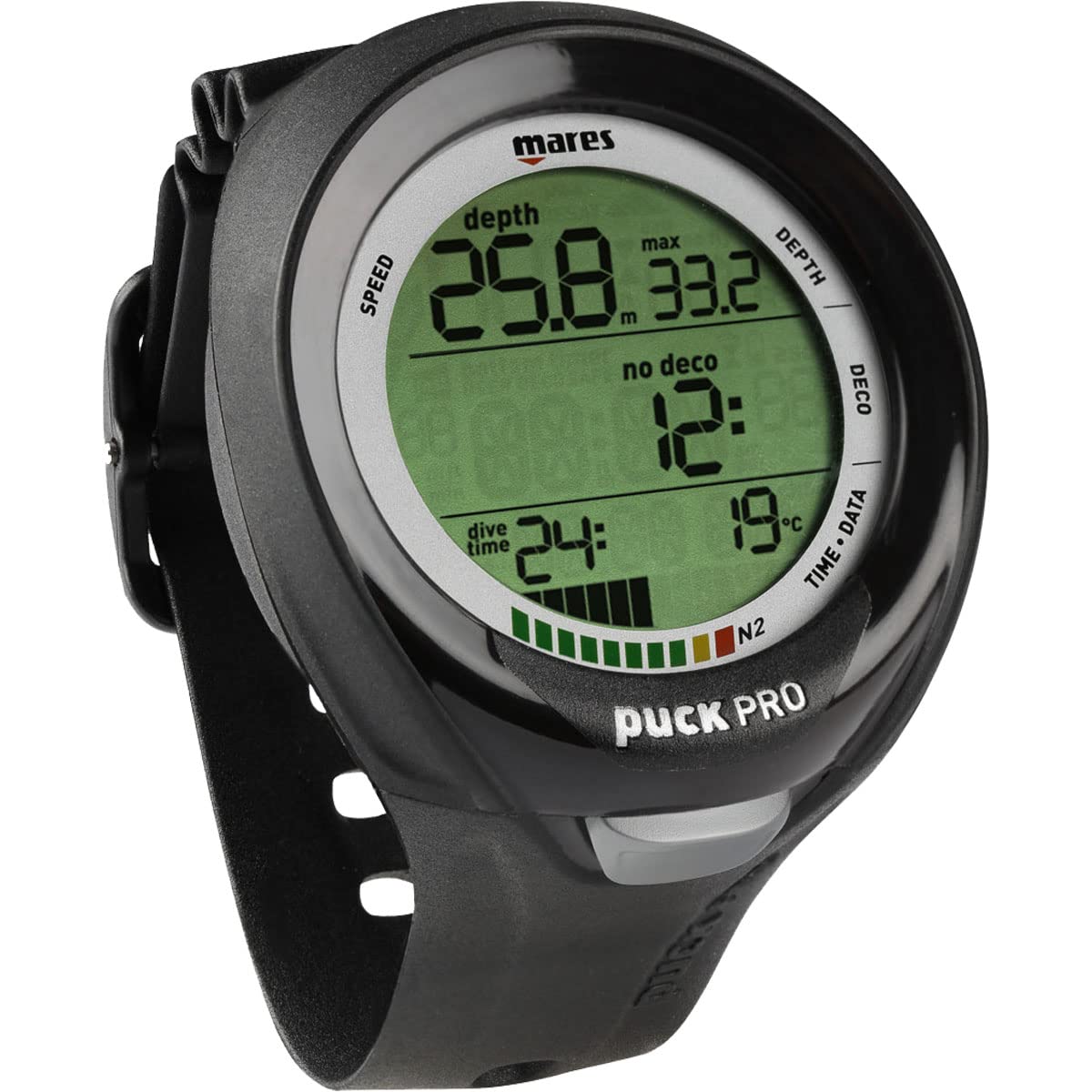 Mares Puck Pro Plus Wrist Dive Computer, All Black (414135 Bkbk)