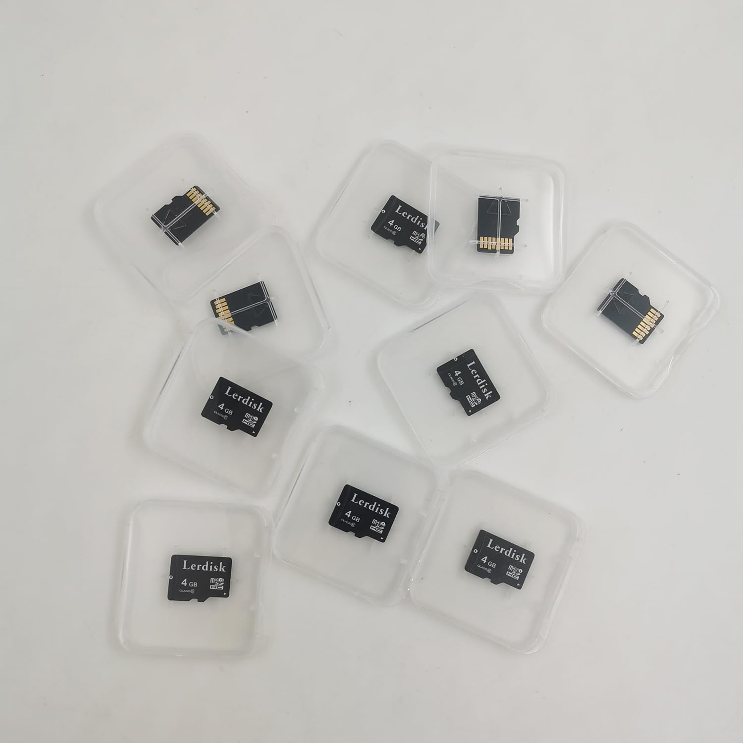 Lerdisk Factory Wholesale Micro Sd Card 4Gb Pack Of 10 In Bulk Micro Sdhc With Sd Adapter Produced By Authorized Licencee(4Gb)