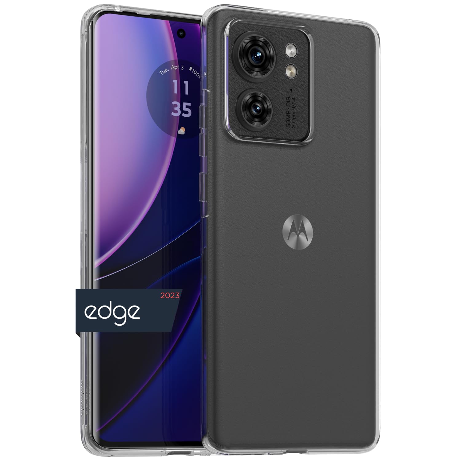 Motorola Edge (2023) Hybrid Crystal Clear Protective Case - Precision fit, Stylish Shock Absorbing Phone Case