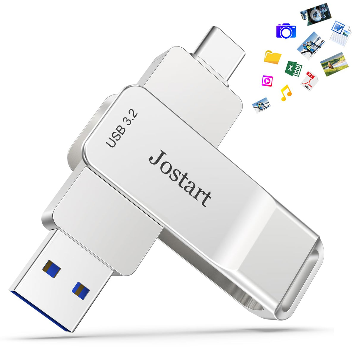 Jostart Usb C Flash Drive 512Gb, High Speed Usb 3.2 Memory Stick, 500Mb/S Usb C Thumb Drive Photo Stick For Iphone 15 Series/Ps4/Usb C Ipad/Otg Android/Windows/Mac Os/Ios/Linux
