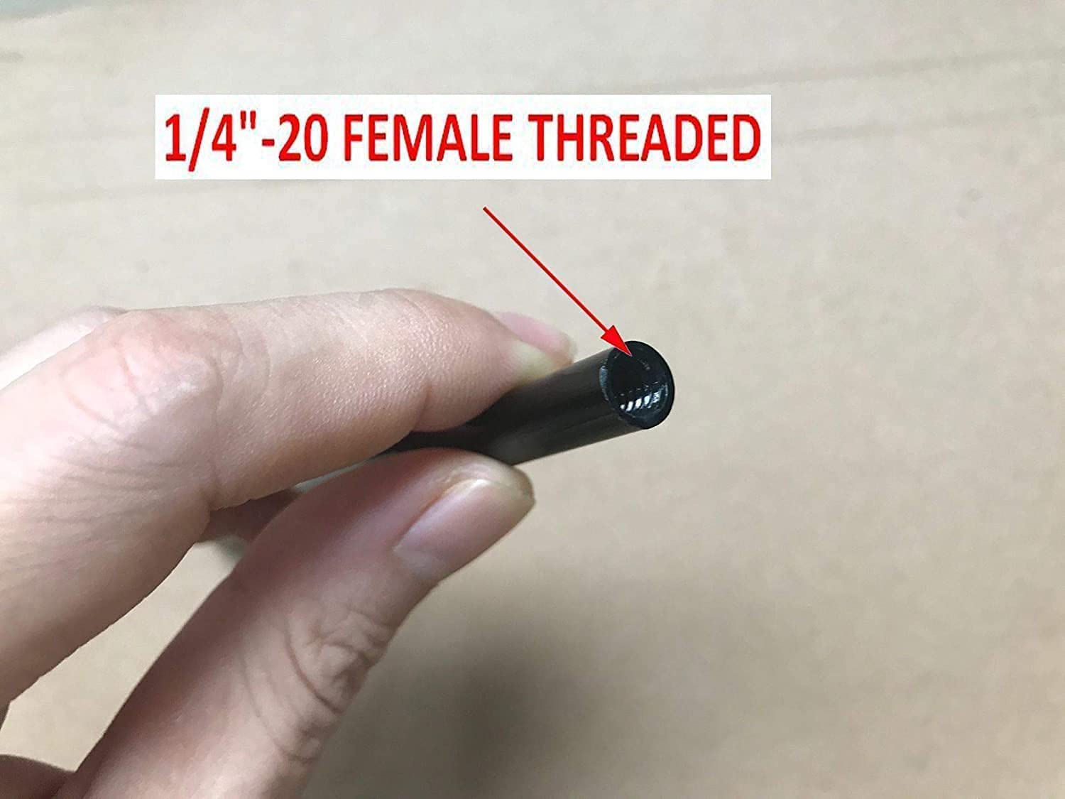 Auxphome Metal Tripod Extender Tube Extension Rod/Tripod Pole   With 1/4Inch 20 Female Threaded And 1/4Inch 20 Male Threaded For