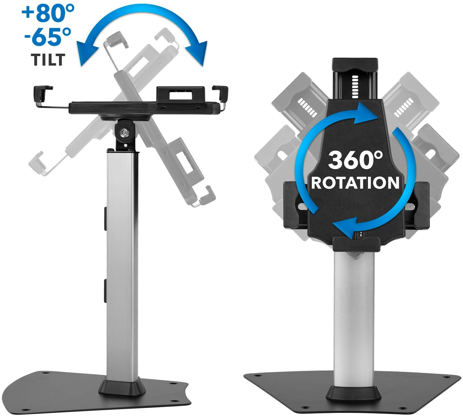 Mount It! Secure Universal Tablet Kiosk POS   Locking Tablet POS Counter top Stand Adjustable Clamp for iPad, iPad Air, Samsung Galaxy Tab, Surface Go & 7.9'  10.9' Tablets   MI 3785