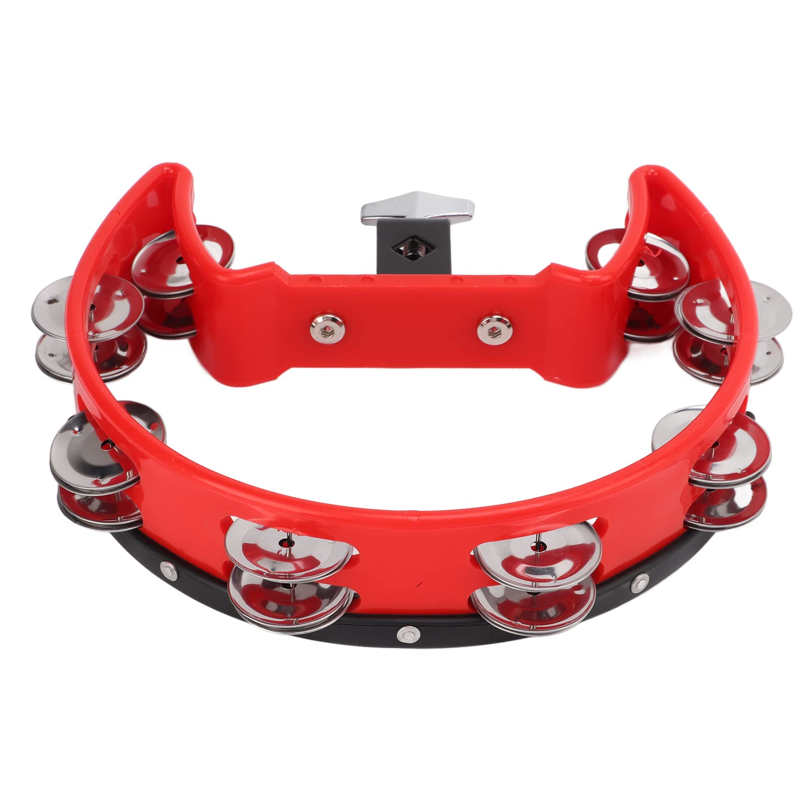 Single Row Bells Drum, Low Noise Polymer Edge Handheld Tambourine for Percussion Teaching for Kids Adults
