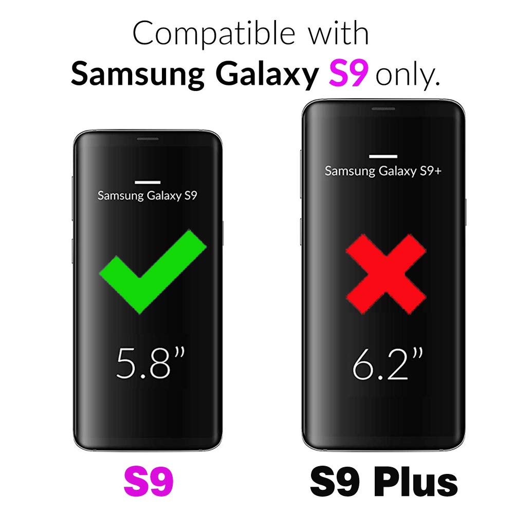 Phone Case For Samsung Galaxy S9 Hard Cover Shockproof Soft Silicone Bumper Hybrid Three Layer Heavy Duty Protective Wireless Ch