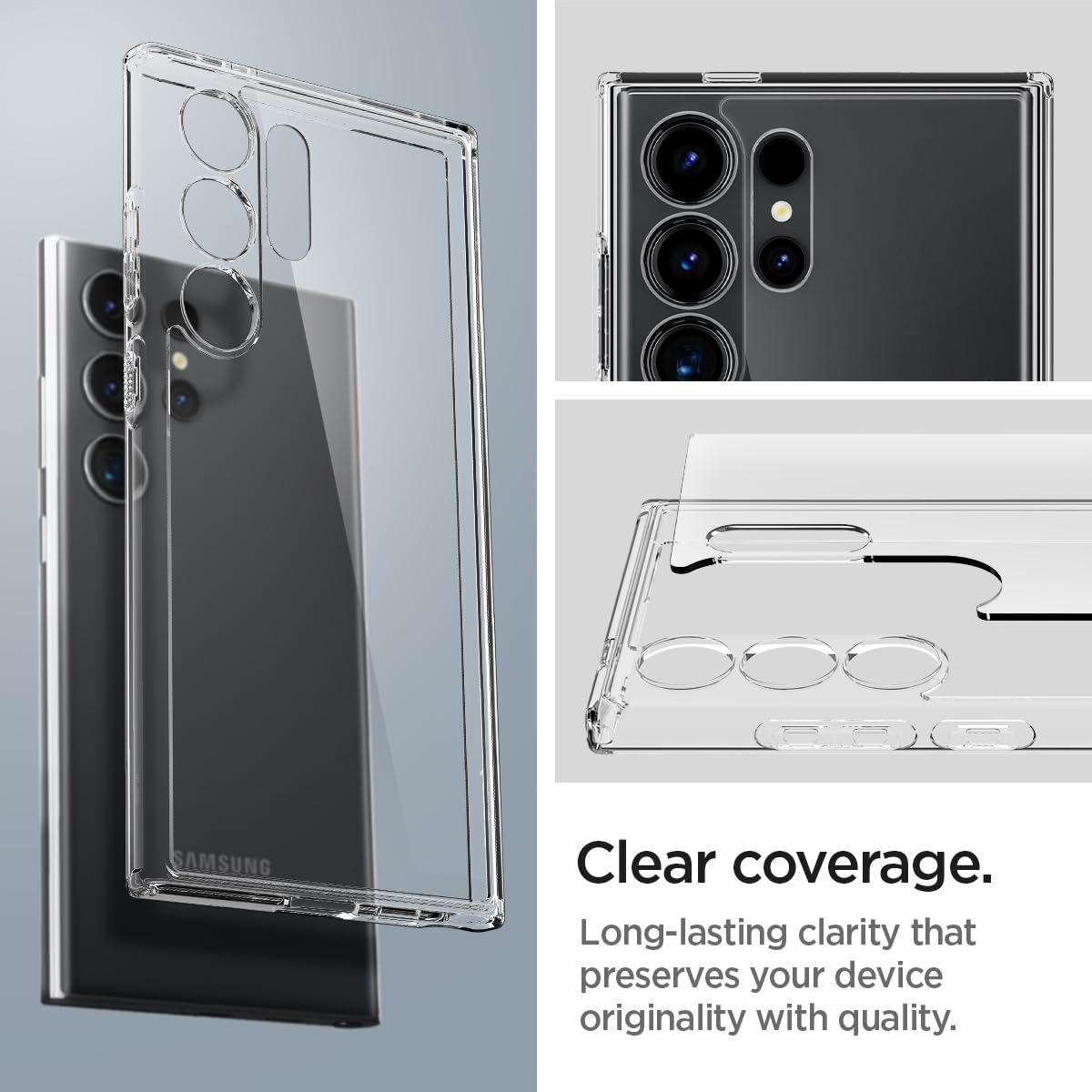 Spigen Ultra Hybrid Designed For Galaxy S24 Ultra Case (2024) [Anti Yellowing], [Military Grade Protection]   Crystal Clear