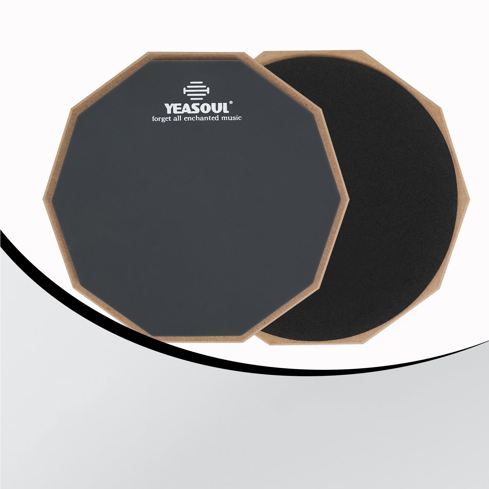 8 Inch Drum Pad,Double Sided Drum Pads,Snare Drum Pad For Drum Practice Beginner (Gray, 8  )