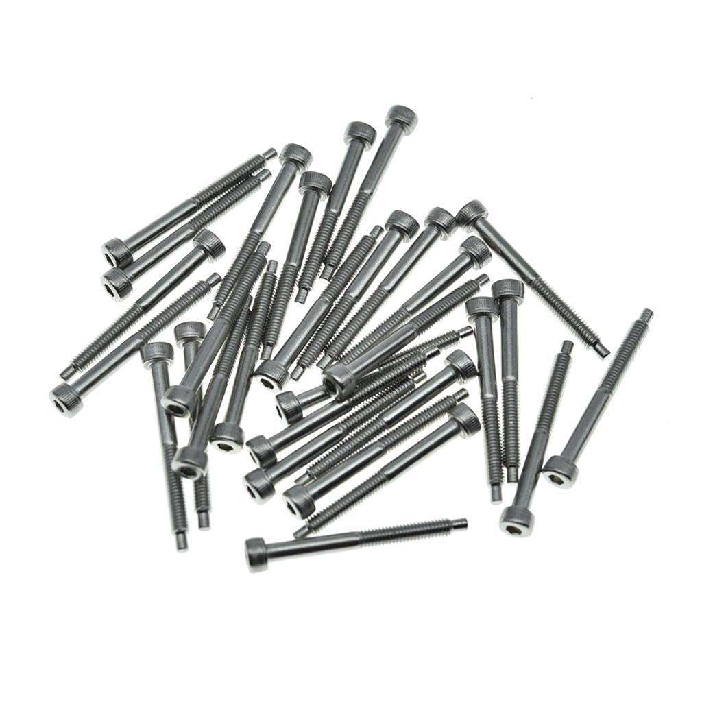 Dopro 30 Pack Stainless Steel Guitar Tremolo Bridge String Lock Screws Fits Fr