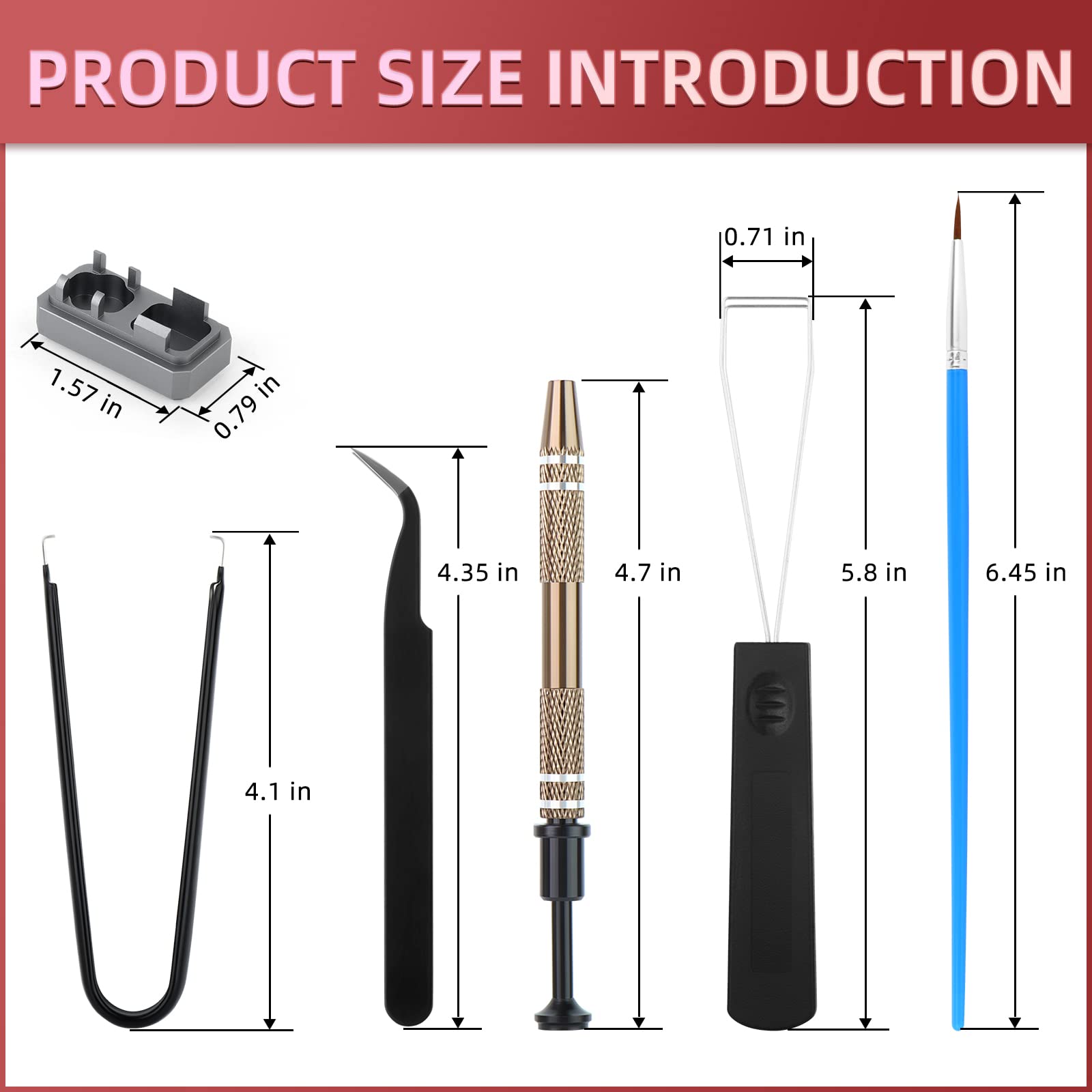 Yimagujrx Runjrx Keyboard Switch Lube Kit With Switch Opener,Switch Puller,Keycap Puller,Lube Brush,Tweezer,Keyboard Switch Lube