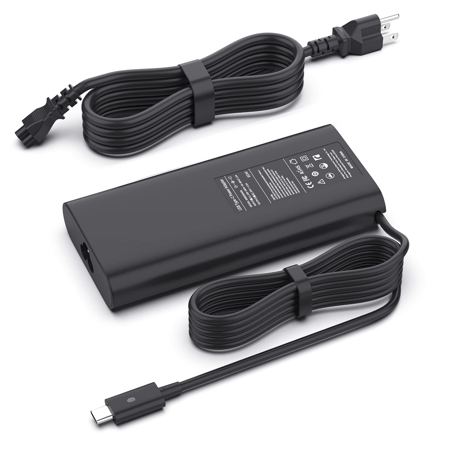 90W Usb C Dell Laptops Charger, Fast Charger Type C For Dell Xps 13 9365 9360 9370 Latitude7420 7320 7390 Latitude 3400,3500, 5289,5300 2In1 Adapter Type Usb C Charing Include Power Cord
