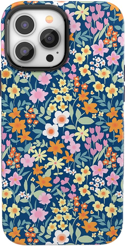 Casely Iphone 14 Pro Max Case | Full Bloom | Navy Floral | Compatible With Magsafe