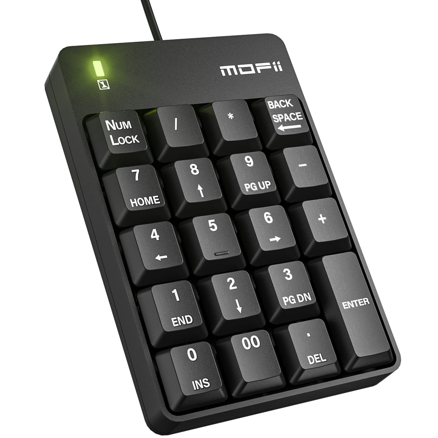 Mofii Wired Number Pad Numeric Keypad Silent 19 Keys Usb Numpad, Portable Financial Accounting Keyboard 10 Key For Laptop/Comput