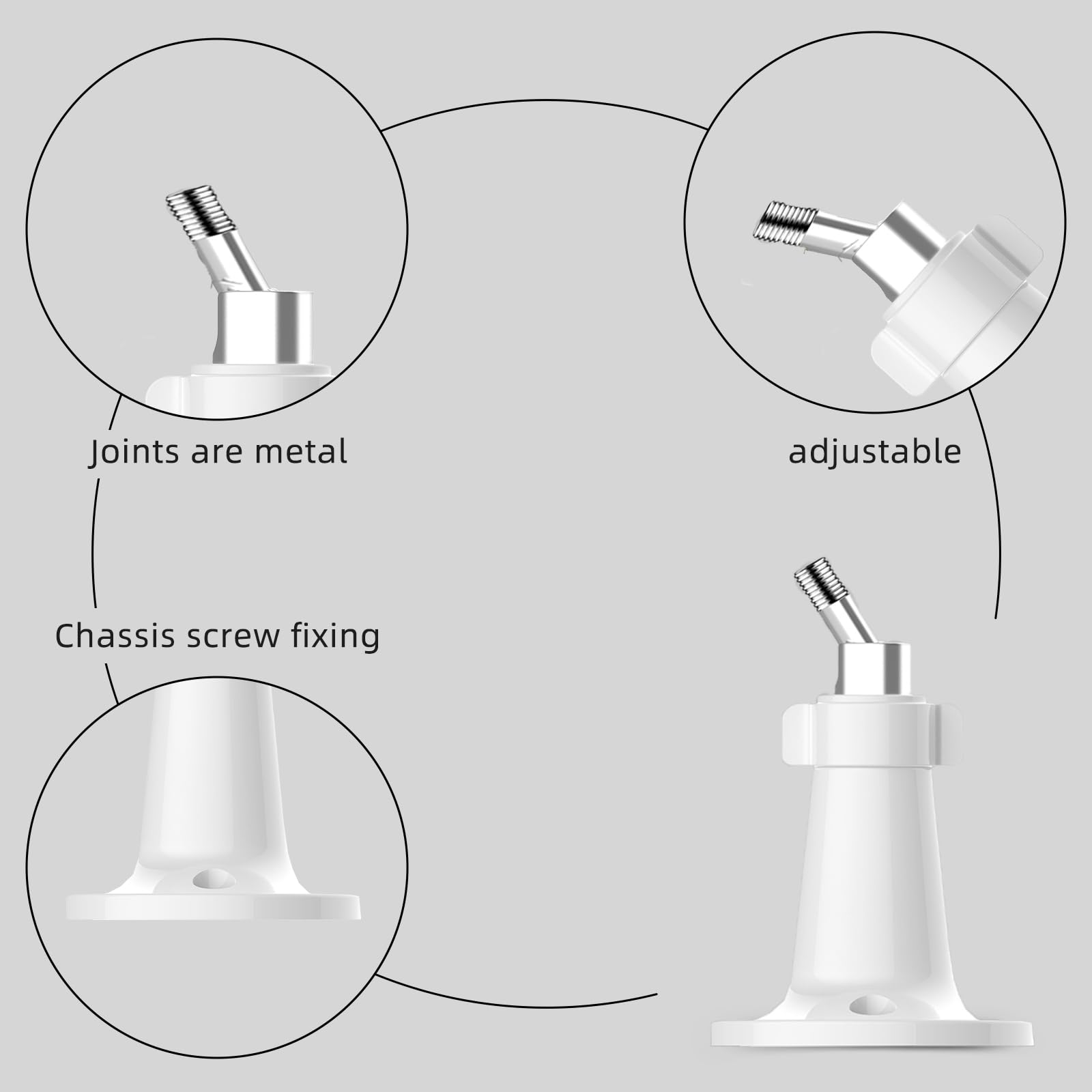 3 Pack Security Camera Wall Mount For Arlo Pro, Arlo Pro 2, Arlo Ultra, Arlo Pro 3, Arlo Essential Spotlight Camera, Adjustable Security Indoor/Outdoor Mounting Bracket