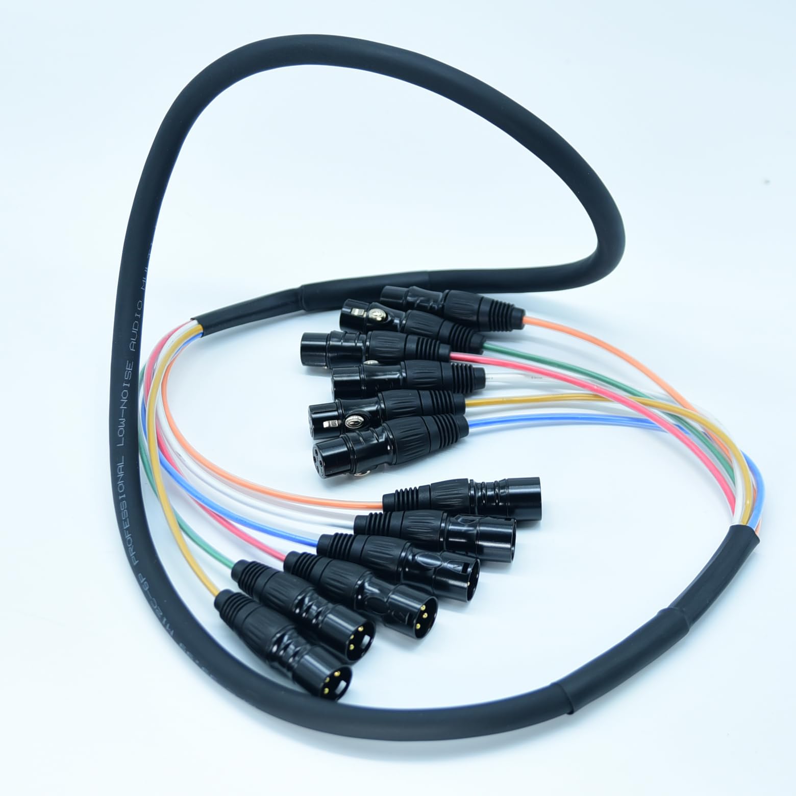 Arklove 5ft Snake Cables Audio Patch XLR to XLR Cable 6 Channel Connector Digital Splitter Microphones Stage & Studio Recording 
