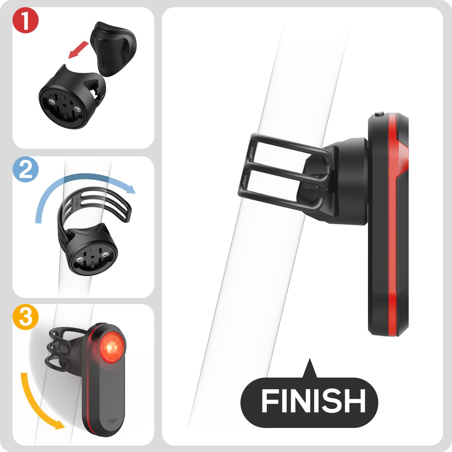 Tusita Bike Seat Post Mount Compatible With Garmin Varia Rtl510 Rtl515 Rvr315, Rearview Radar - Round,D Shaped,Aero Seat Post Co