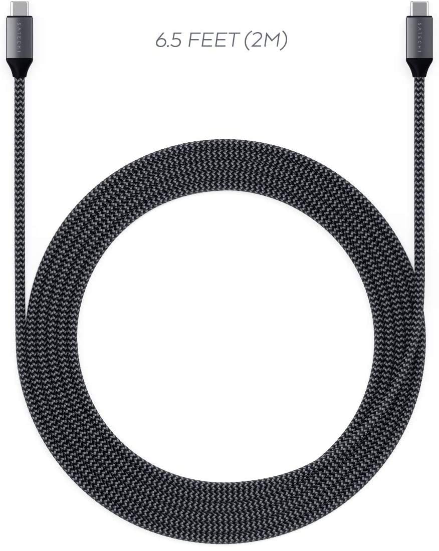 Satechi Usb-C To Usb-C 100W Charging Cable For Usb Type-C Devices - 6.5 Feet (2 Meters) - Compatible With 2020/2019 Macbook Pro,