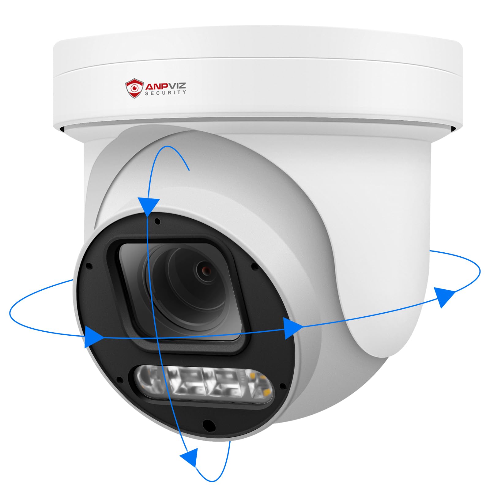 Anpviz 6Mp Poe Ptz Camera Outdoor, 5X Optical Zoom 2.7~13.5Mm Lens, Pan Tilt Zoom Ip Security Camera With Human Vehicle Detectio