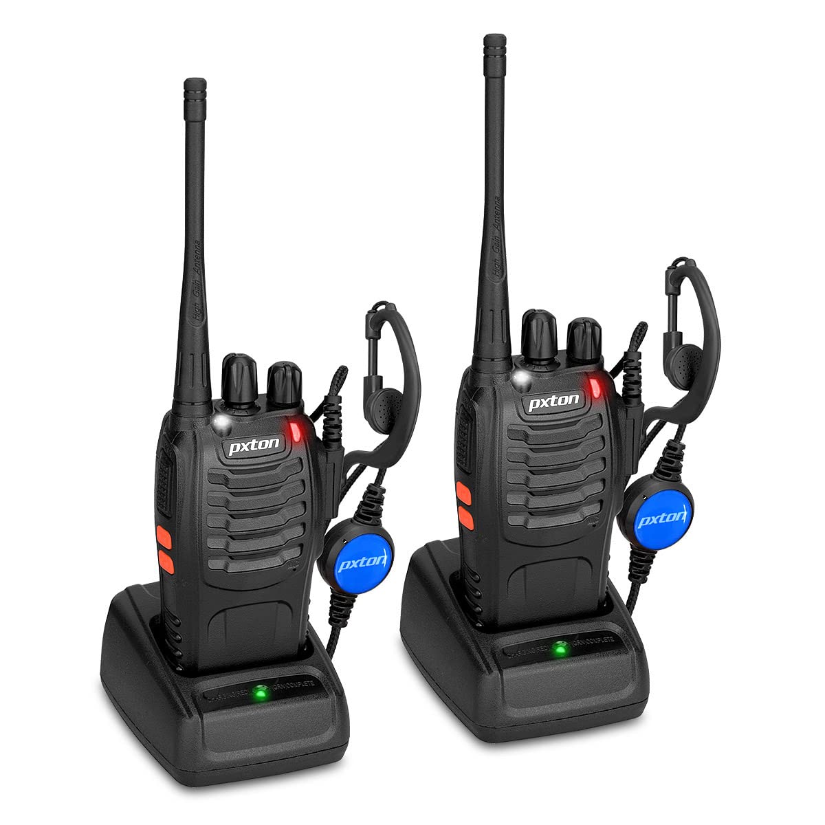 Pxton Px 8S 01 Walkie Talkies For Adults With Upgraded Headset,Handheld Portable Two Way Radios Long Range Include Rechargeable