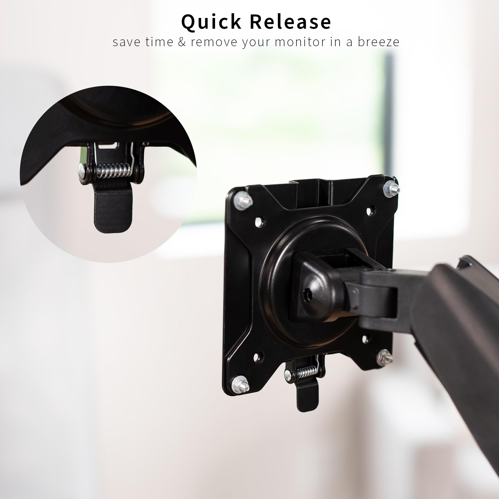 Vivo Adapter Vesa Mount Quick Release Bracket Kit, Stand Attachment And Wall Mount Removable Vesa Plate For Easy Lcd Monitor And