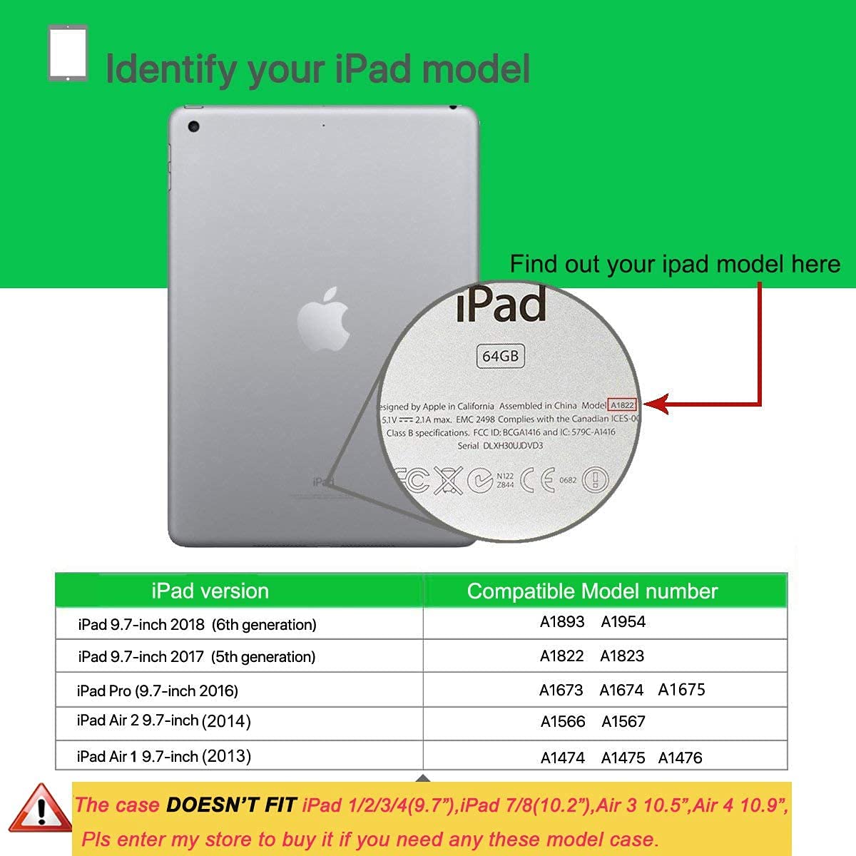 Moxotek Kids Case For Ipad 5Th/6Th Generation & Ipad Air 1/2 & Pro 9.7, Ipad 9.7'' Case With Screen Protector, Shockproof Protec