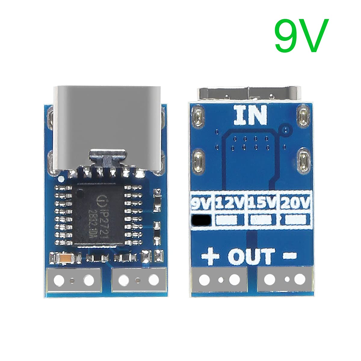 Aitrip 10Pcs Usb C Pd 9V Dc Fixed Voltage Power Trigger Module 5A Type C Female Input