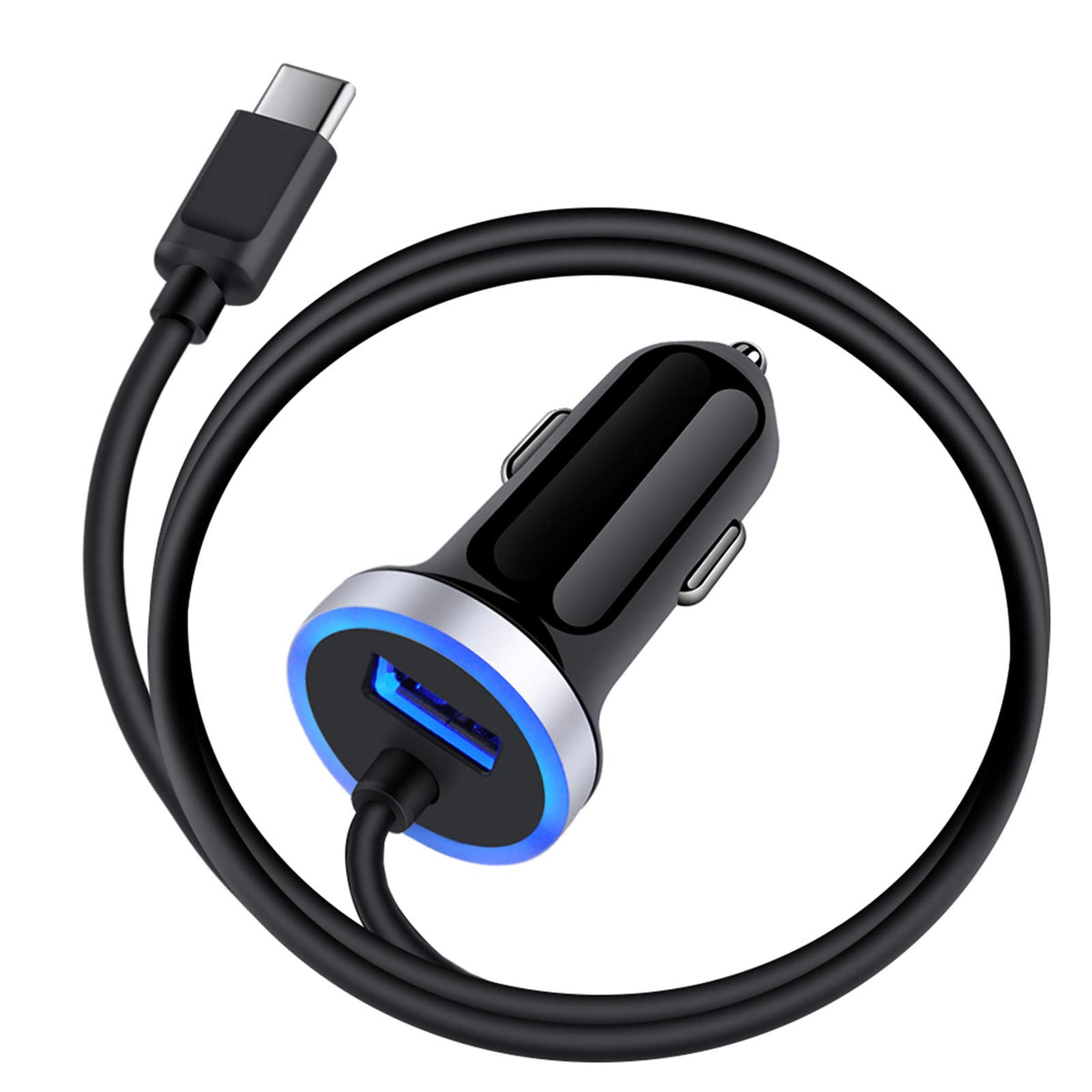 Usb C Car Charger, 3.4A Fast Charging Car Charger For Samsung Galaxy S23 S22 S21 S20 S10E S9 S8 Note 20 10 9 8 A50 A20 A51 A70 A