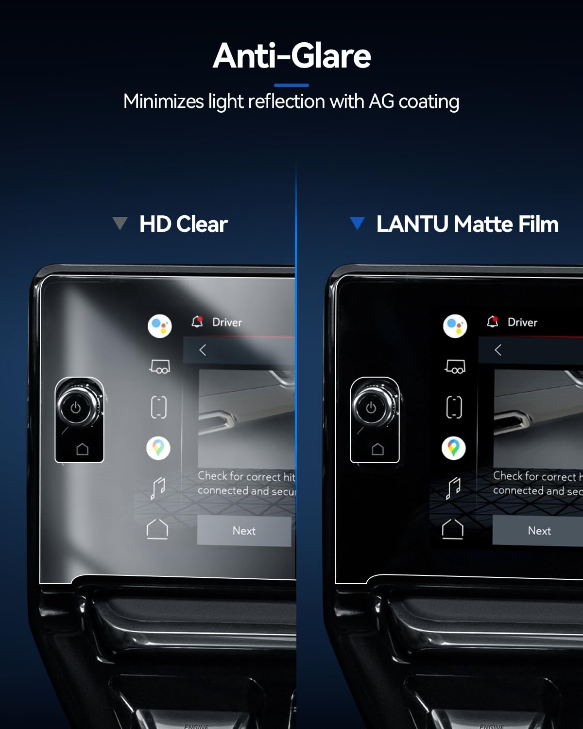 Lantu Sierra Matte Screen Protector For Gmc Sierra Accessories Tempered Glass Anti Glare Film Fits 2022 2024 Sierra 1500&2024 Si