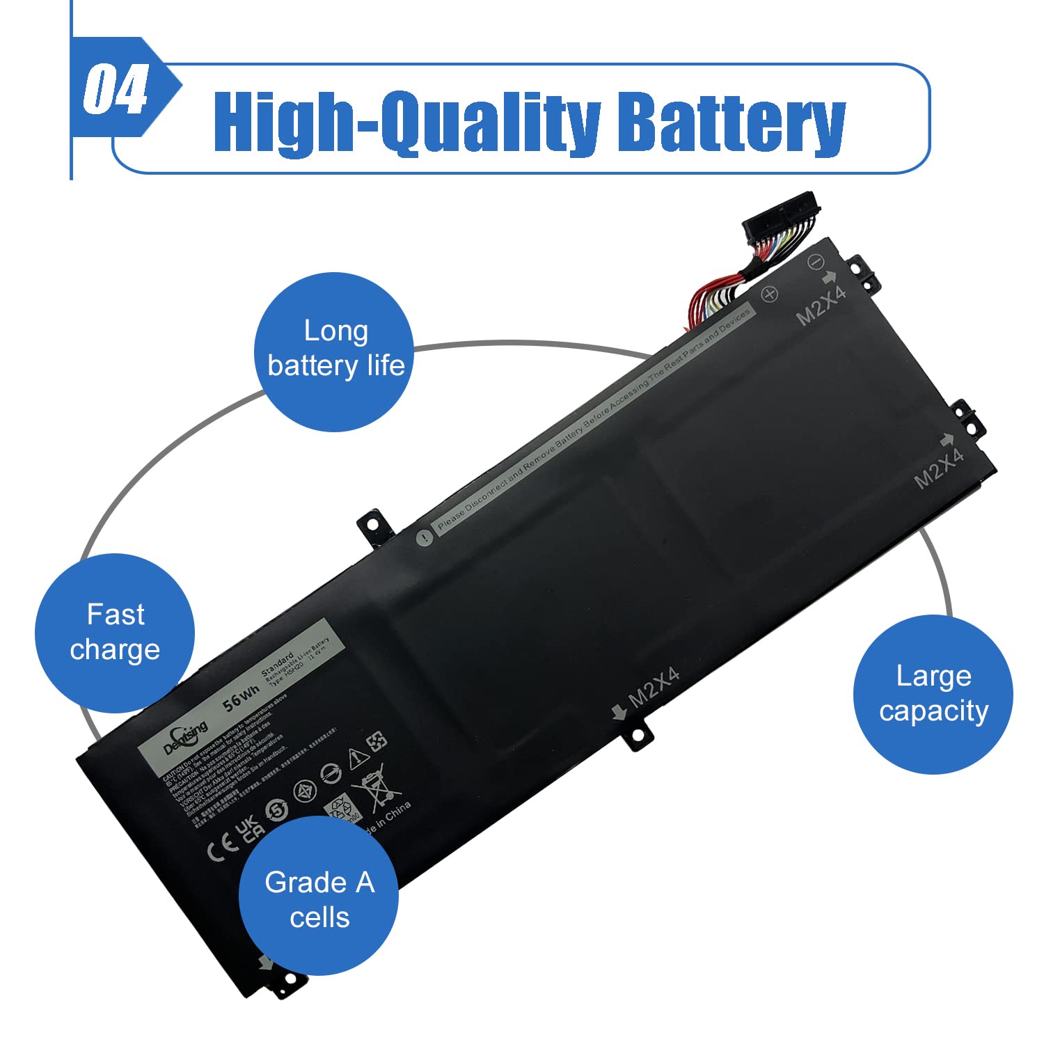 Dentsing H5H20 Laptop Battery Rrcgw Replace For Dell Precision 5510 5520 M5520 5530 5540 Xps 15 9550 9560 9570 9590 Inspiron 759