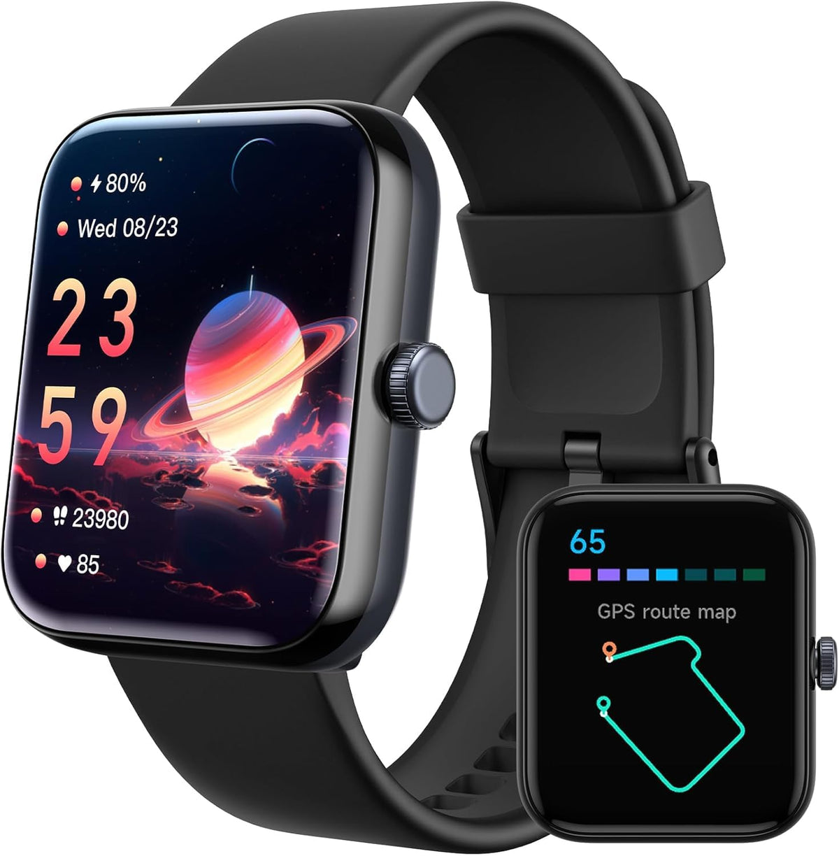 Gydom Gps Smart Watch For Men, 4 Satellite Positioning, 1.85 '' Fitness Tracker With Bluetooth Call For Android Iphone, 3Atm Wat