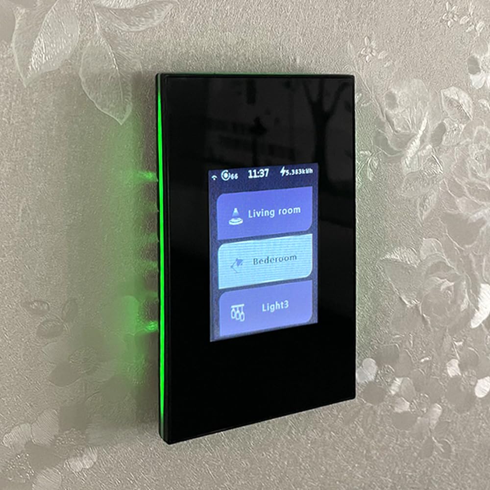 Lanbon L8 Hak Lcd 2 In 1 Alarm Smart Switch, Integrates Home Security System & Smart Light Switch Into One, 7 Piece Kit Wireless