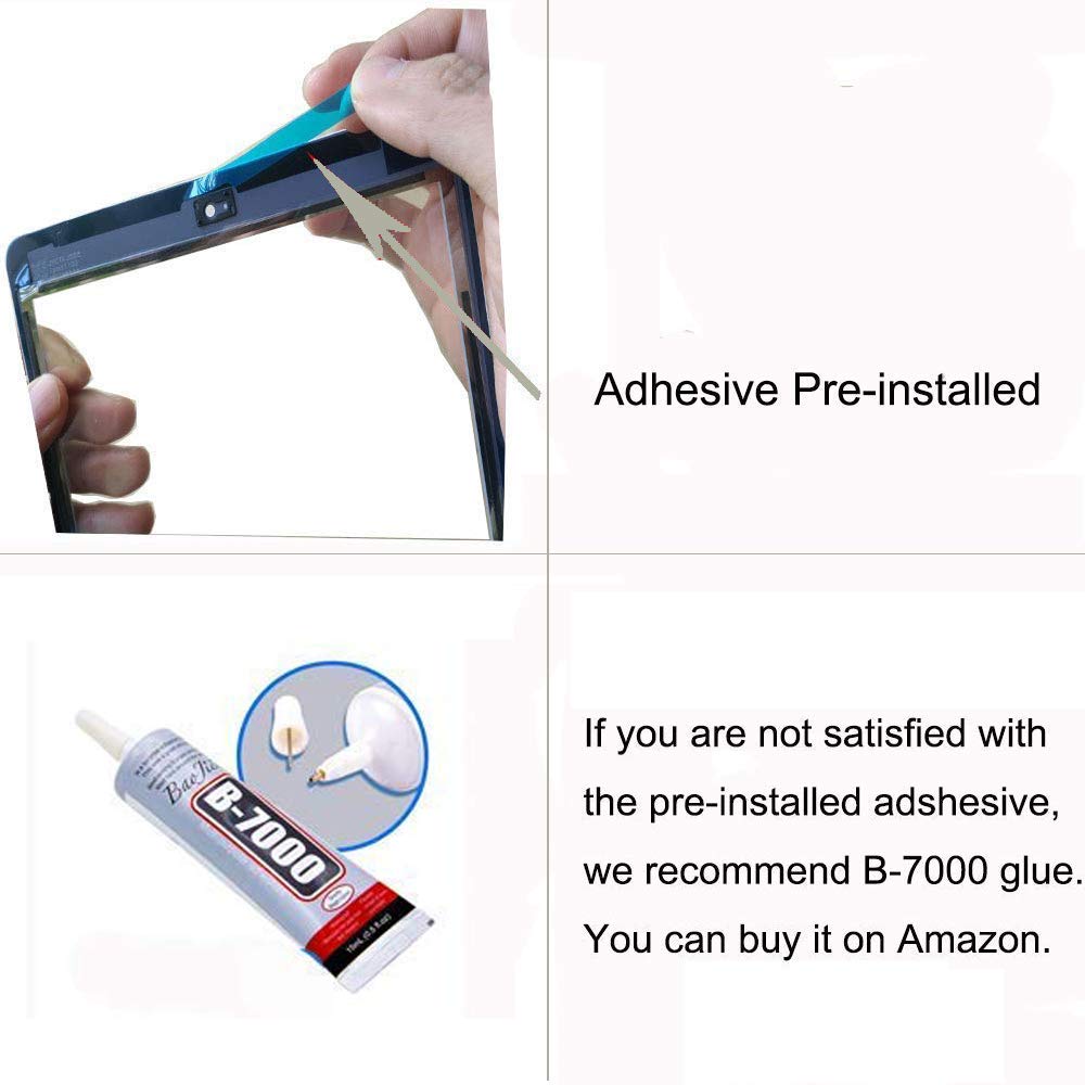 Digitizer Repair Kit For Ipad 9.7'' 2018 Ipad 6 6Th Gen A1893 A1954 Touch Screen Digitizer Replacement With Home Button + Adhesi