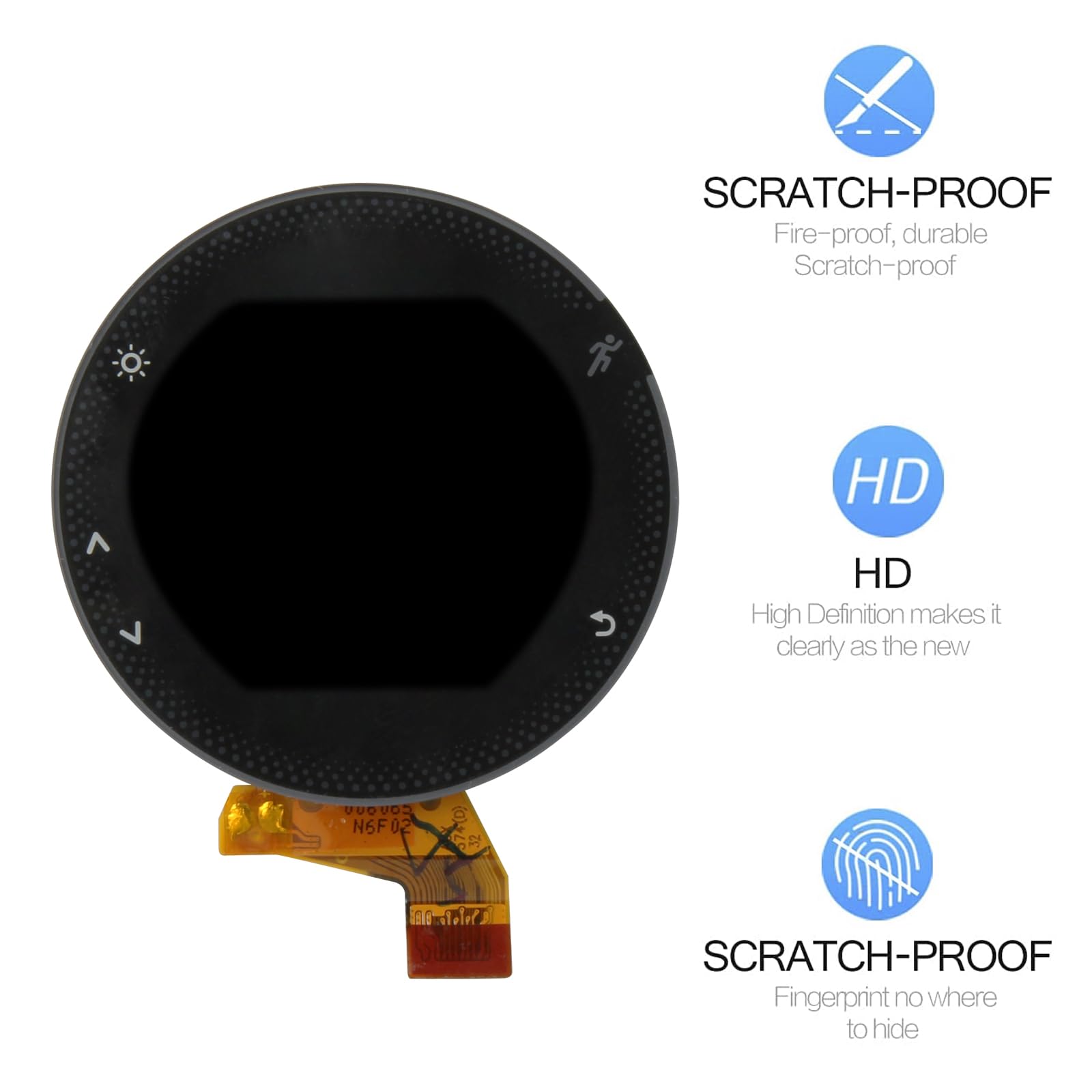 For Garmin Forerunner 235 235J 230 Watch Lcd Display Touch Screen Replacement (Gray)