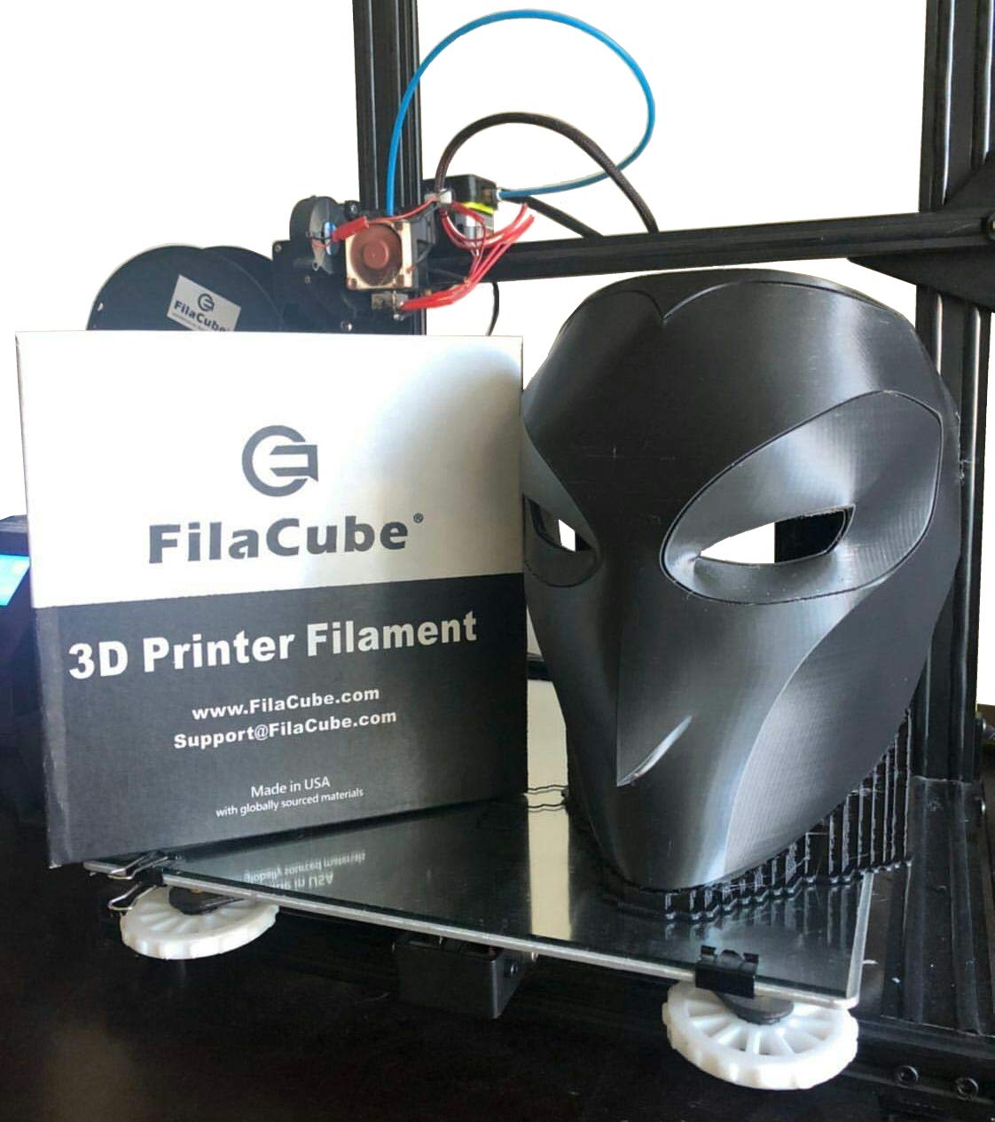 Black PLA 1.75 Filament - FilaCube PLA 2 1.75mm 3D Printer Filament Plastic Supply Compatible with FDM Printing Ender monoprice 