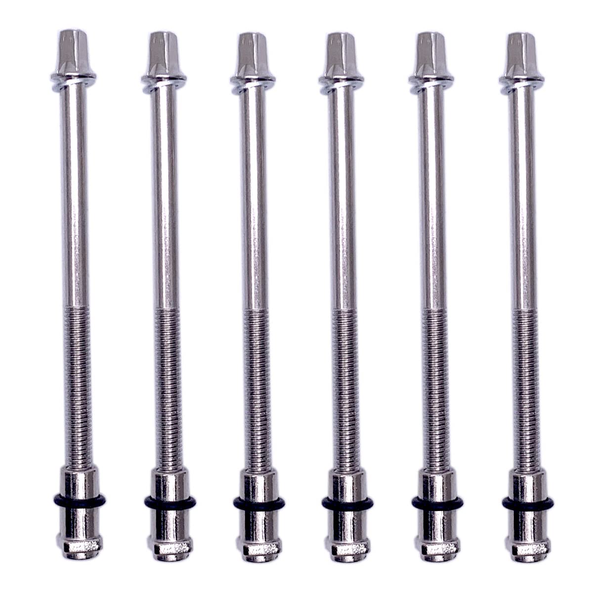 Tuoren 6Pcs Tension Rods Screw With Lug Nuts & O Rings For Drum Set Parts Hardware M6 X 3 1/2Inch(90Mm)