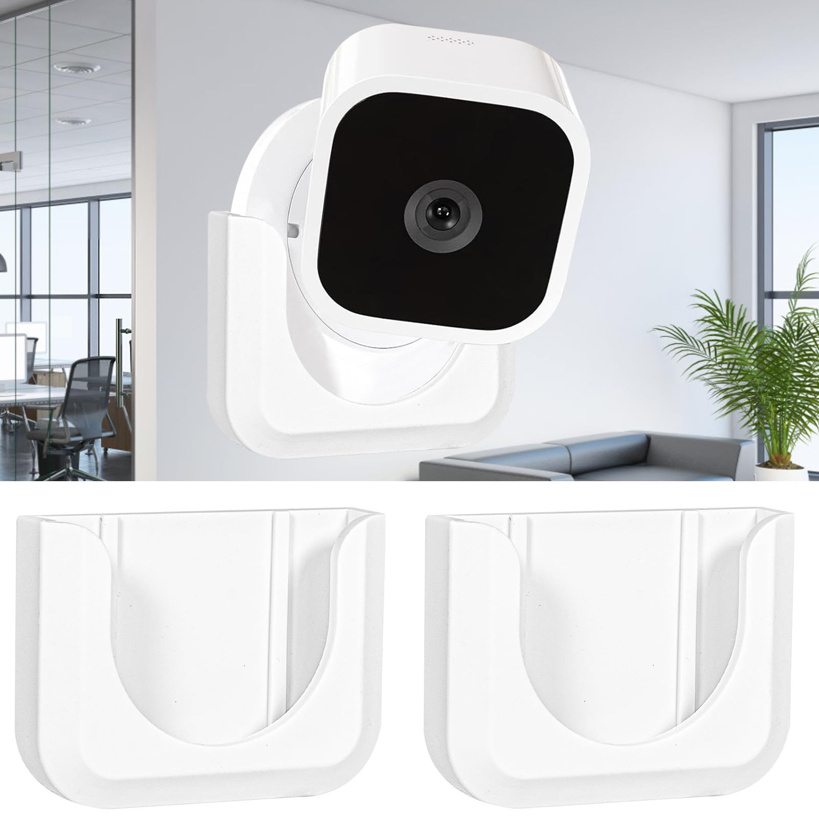 Blink Mini Camera Adhesive Wall Mount Bracket, 2 Pack Strong & Durable Camera Mount Stand, No Drill, No Screws, Decorate Damage 