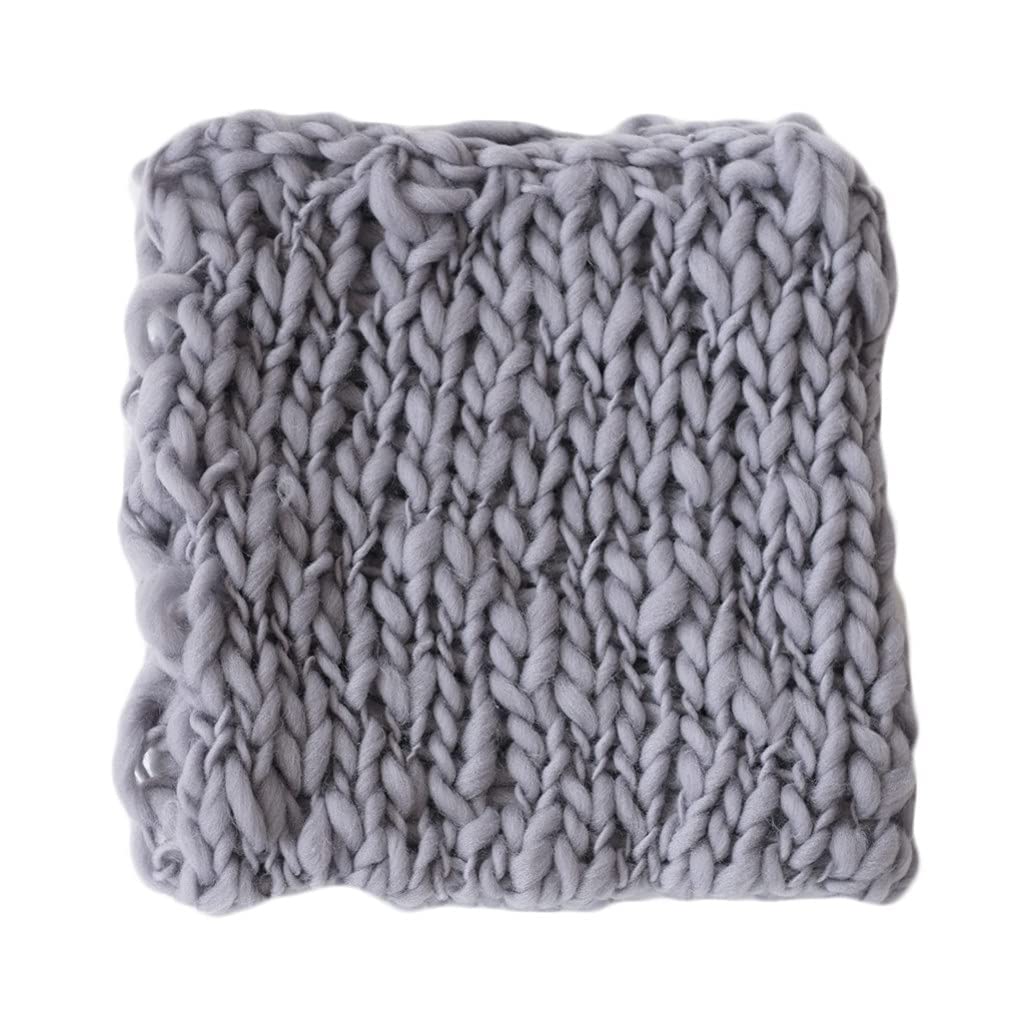 Coberllus Newborn Baby Photo Props Wrap Handmade Knitted Twist Wrap Posing Aid Backdrops For Boy Girls Photography Shoot (Dark G