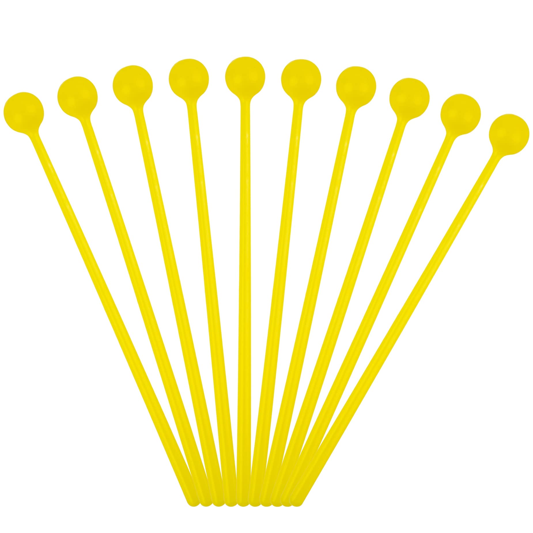 Auear, 10 Pack Plastic Bell Mallets Solid Drum Percussion Sticks Hammer For Drum Chime Xylophone Yellow