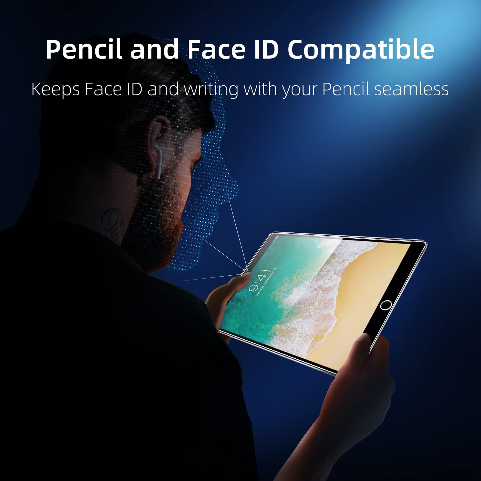 New'C 2 Pack Designed For Ipad 9.7 Inch (2018/2017,6Th/5Th Generation),Ipad Air 1,Ipad Air 2,Ipad Pro 9.7 Inch Screen Protector