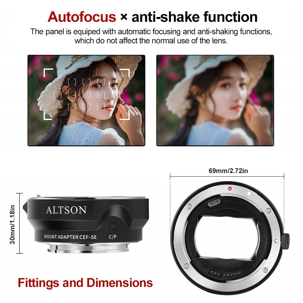 Ef/Ef S Lens Mount Adapter Auto Focus Lens Speedbooster Converter Ring Compatible With Canon Ef/Ef S Lens For Sony E Mount Mirro