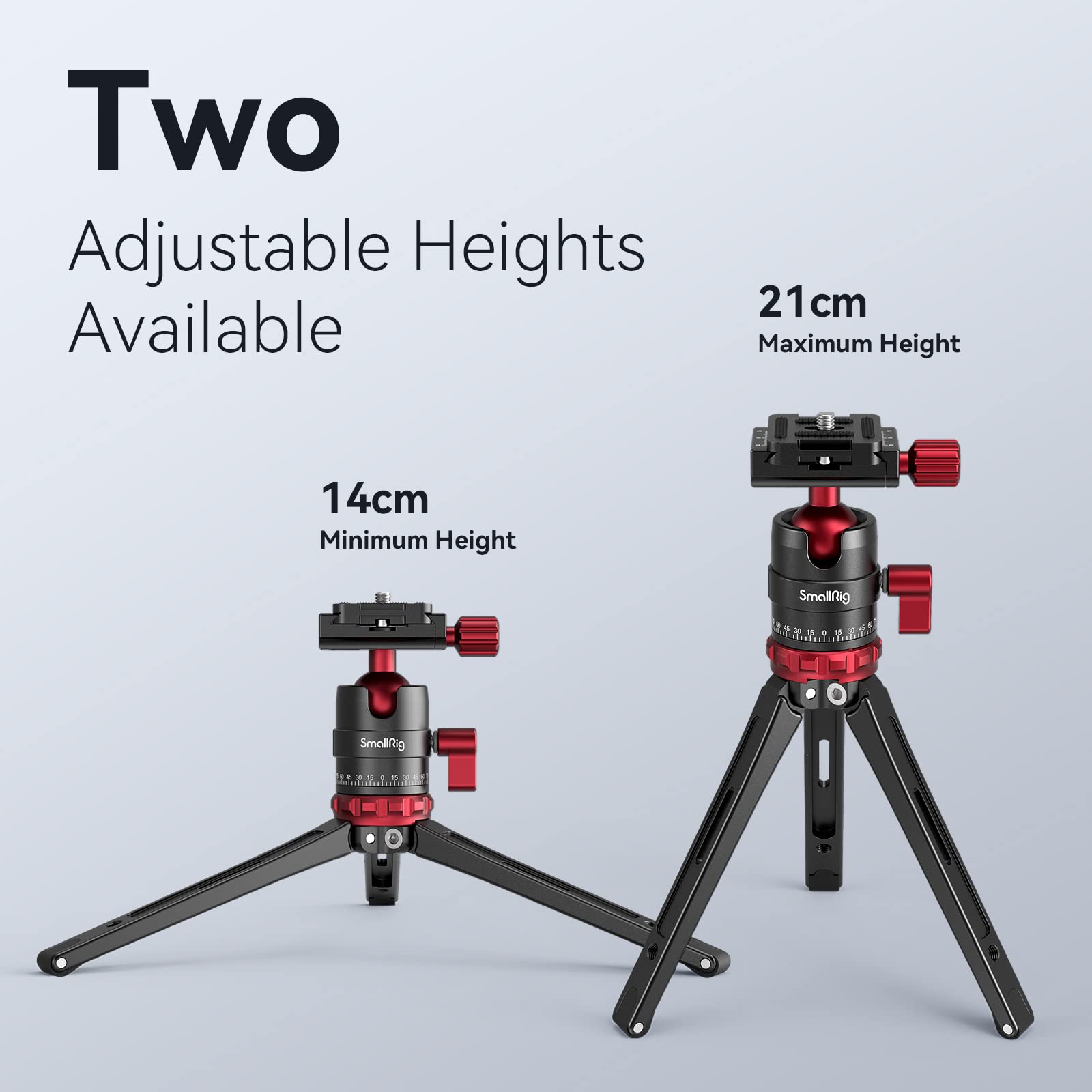 Smallrig Tripod For Iphone Desktop Mini Tripod - Aluminum Alloy 20 Inches/ 50 Cm With 360 Degree Ball Head, 1/4 Inch Quick Shoe