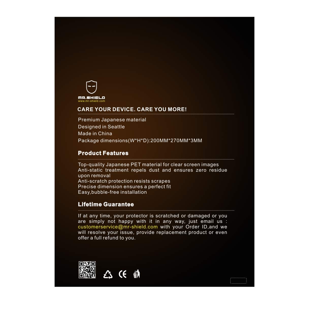 Mr.Shield Designed For The New Macbook 12 Inch Retina (2015/2016/2017) A1534 Premium Clear [Pet] Screen Protector [3 Pack] With