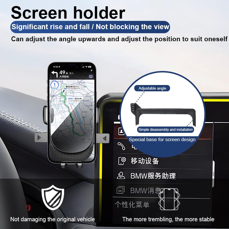 Mikeham Car Phone Holder For Toyota Rav4 Auto Accessories [Only For 2019-2024 Rav4 7/8/9-Inch Touchscreen] [Xx No Fit 10.5-Inch