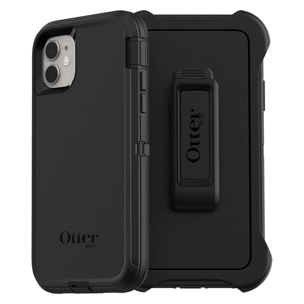 Otterbox Iphone 11 Defender Series Case   Black, Rugged & Durable, With Port Protection, Includes Holster Clip Kickstand
