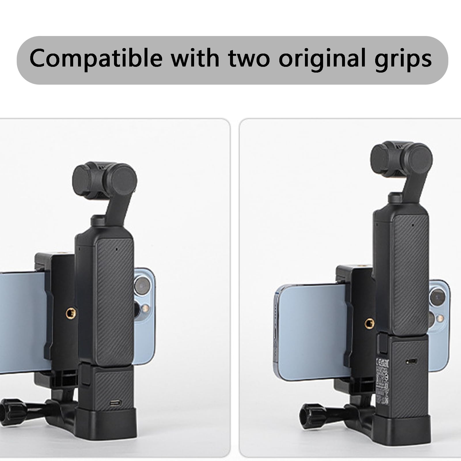 Camera Phone Holder Mount For Dji Osmo Pocket 3 Cell Phone Holder Tripod Adapter Phone Clip Clamp Expansion Accessories With 1/4