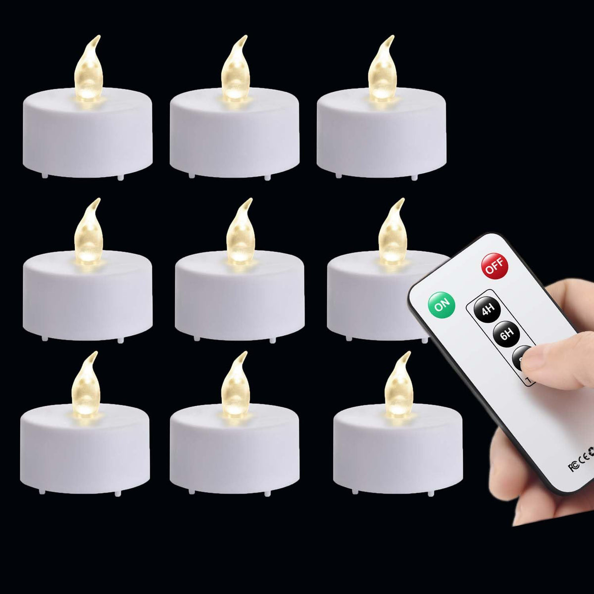 24Pack Remote Control Led Tea Lights Battery Operated Flameless Candles Realistic And Bright Flickering Long Lasting 400 Hours E