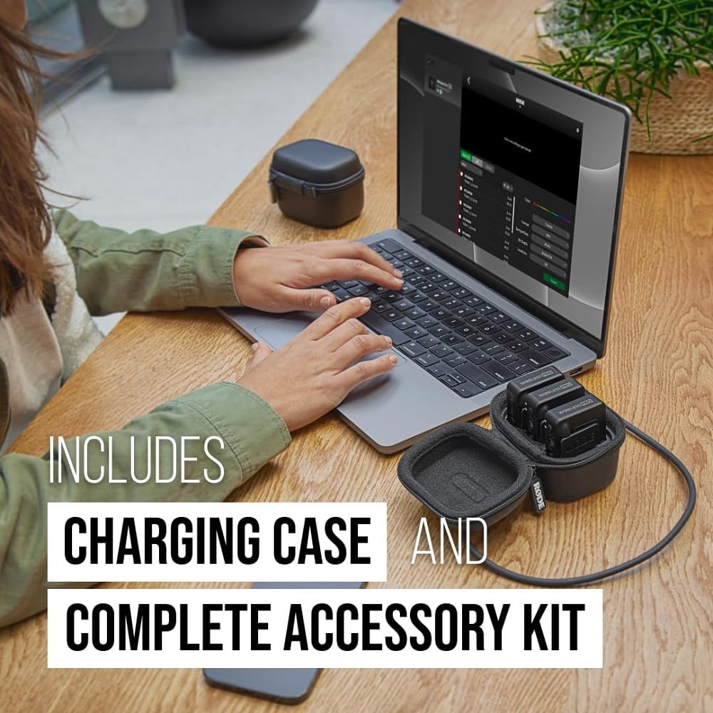 Rode Wireless Pro Compact Wireless Microphone System With Timecode, 32-Bit Float On-Board Recording, 2 Lavalier Microphones And
