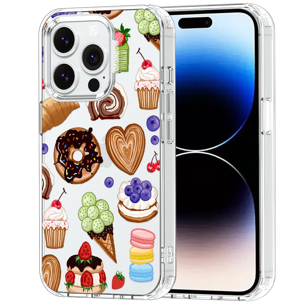MOSNOVO for iPhone 14 Pro Case, Shockproof Military-Grade Protection 6.6ft Drop Tested, Clear Phone Case for iPhone 14 Pro, Swee