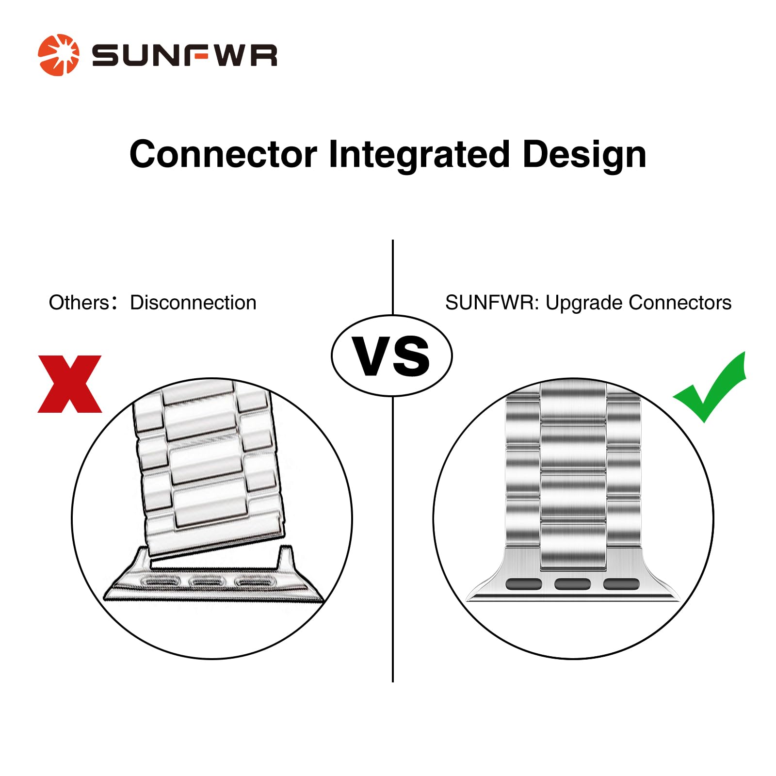 Sunfwr Compatible With Apple Watch Band 49Mm For Men Women, Stainless Steel Metal Iwatch Band With Case For Apple Watch Ultra/Ul