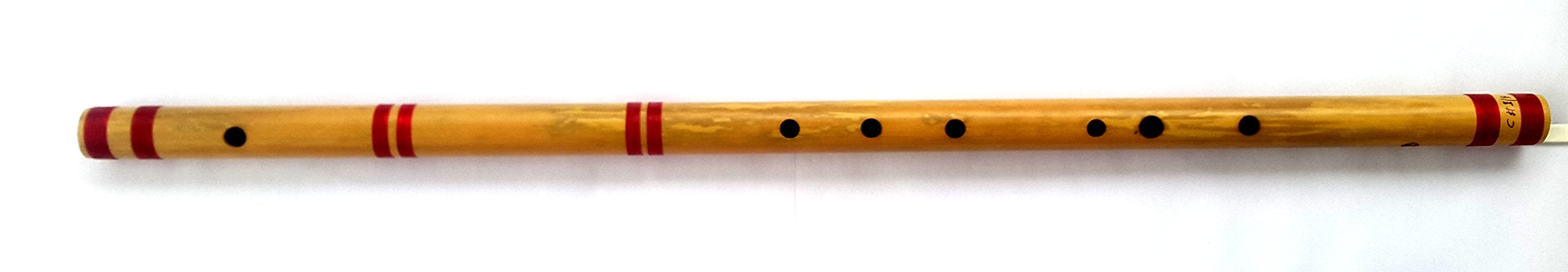 Indian Bamboo Flute C# Sharp Bass Bansuri 35 Inch In Velvet Cover & Rexine Case